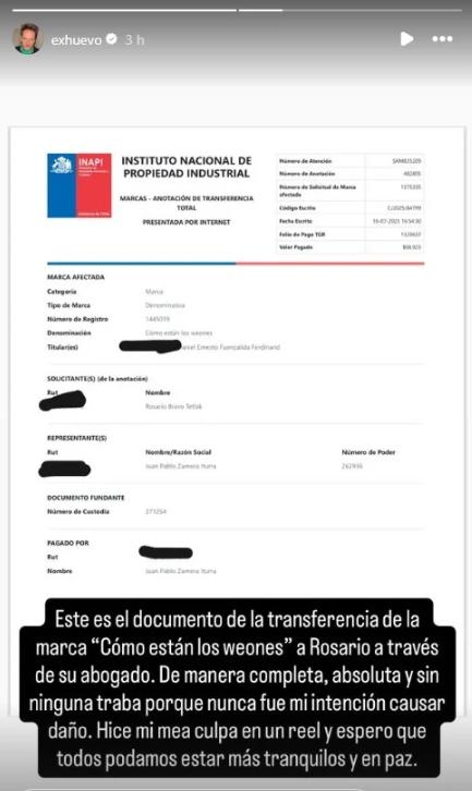 "Este es el documento...": El gesto de Daniel Fuenzalida tras polémica con Rosario Bravo