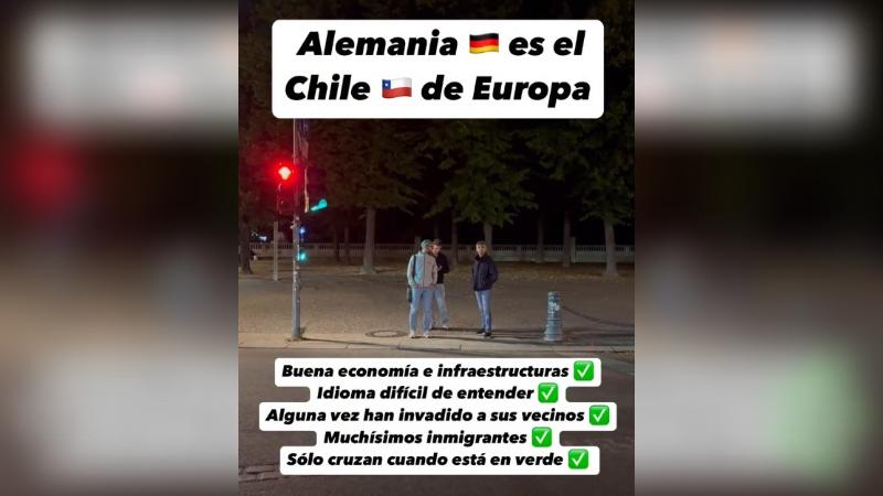 Instagram/fgonzalosans - "Alemania es el Chile de Europa", la curiosa comparación de youtuber español