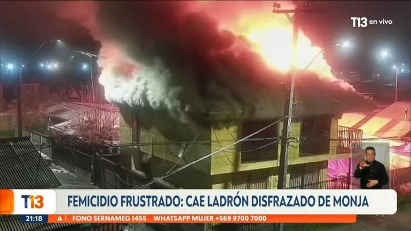 Teletrece - Hombre que se disfrazaba de monja para robar, quemó la casa de su expareja