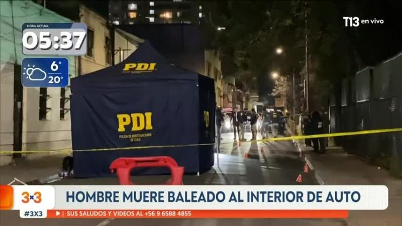 Balean a ciudadano peruano en Recoleta dentro de su auto
