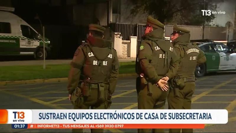 Roban equipos electrónicos de casas de subsecretaria de Patrimonio en Providencia
