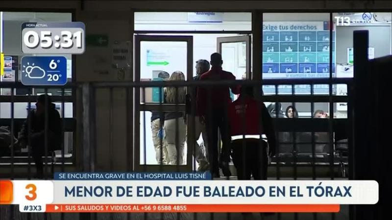 Adolescente fue baleado en Peñalolén: Habría peleado con un desconocido