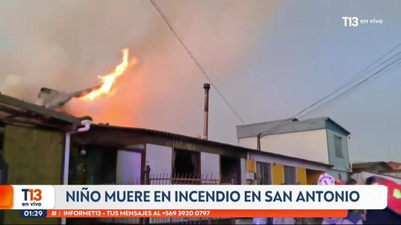 Incendio en San Antonio dejó a un niño fallecido