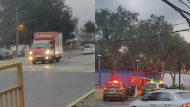 T13 - Delincuentes roban camión de gas en Pudahuel