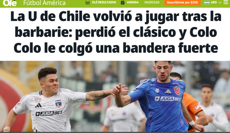T13 - “Amenaza y burla”: Medios argentinos impactados por irónico lienzo de Colo-Colo tras barbarie en Avellaneda | Captura de la prensa argentina