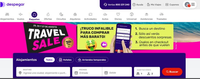 Despegar - Ofertas en Travel Sale
