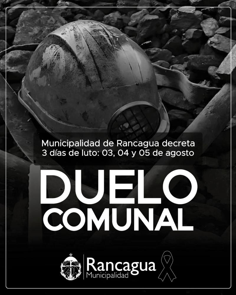 Duelo comunal en Rancagua tras tragedia de mineros - Municipalidad