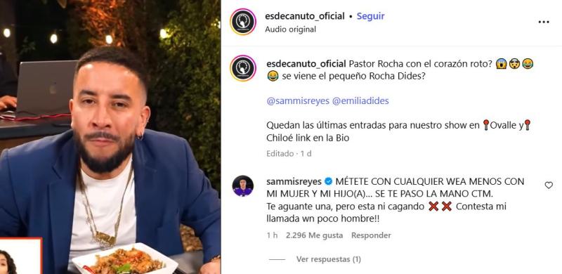 Instagram - Sammis Reyes explota con insultos contra Pastor Rocha por chiste sobre Emilia Dides y su embarazo