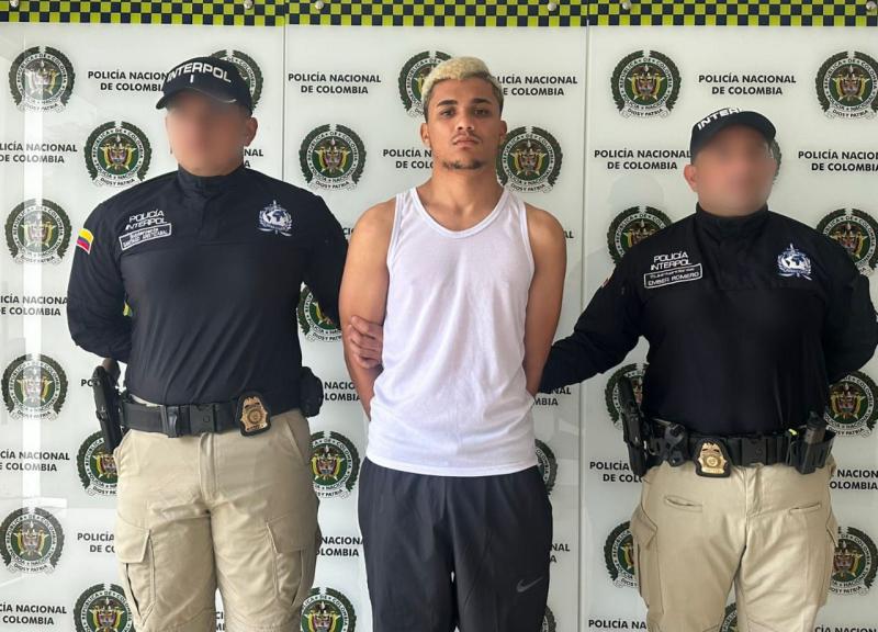 Sicario venezolano detenido en Colombia - Policía Nacional de Colombia