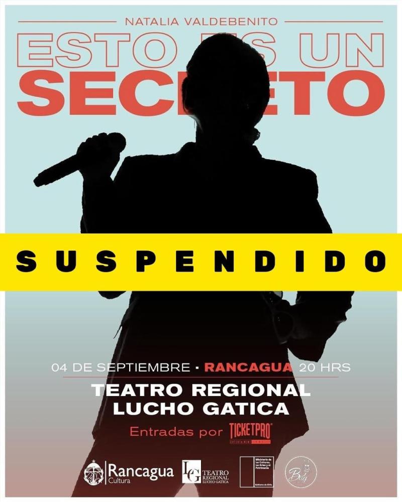 T13 - Natalia Valdebenito suspende show en Rancagua: Comediante apunta a "razones de fuerza mayor" | Teatro Regional Lucho Gatica