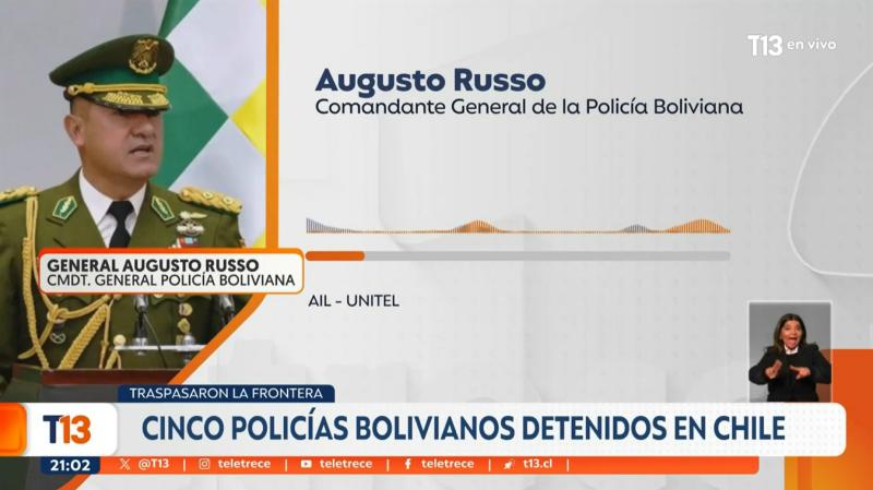 Cinco policías bolivianos detenidos en territorio chileno