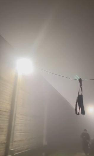 Cuerda con que concretaron la fuga quedó colgada en la cárcel - Captura