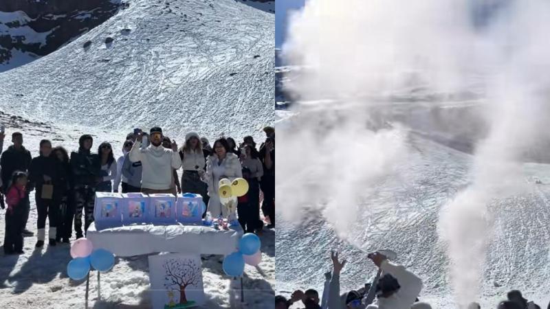 TikTok/mon7es07 - Polémica fiesta de revelación de género en el Embalse El Yeso