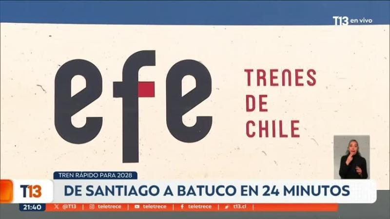 Con 8 estaciones: Así será el recorrido del tren rápido que unirá a Santiago y Batuco en 24 minutos