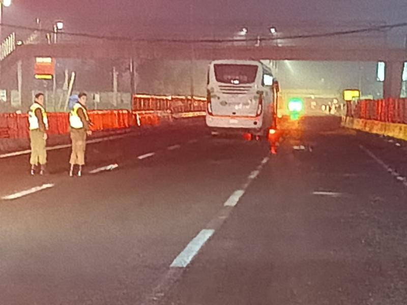 Peatón muere tras colisión con bus de transporte privado: víctima caminaba por la autopista