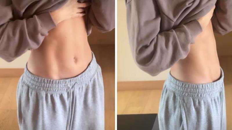 Emilia Dides muestra su abdomen por primera vez - Redes sociales