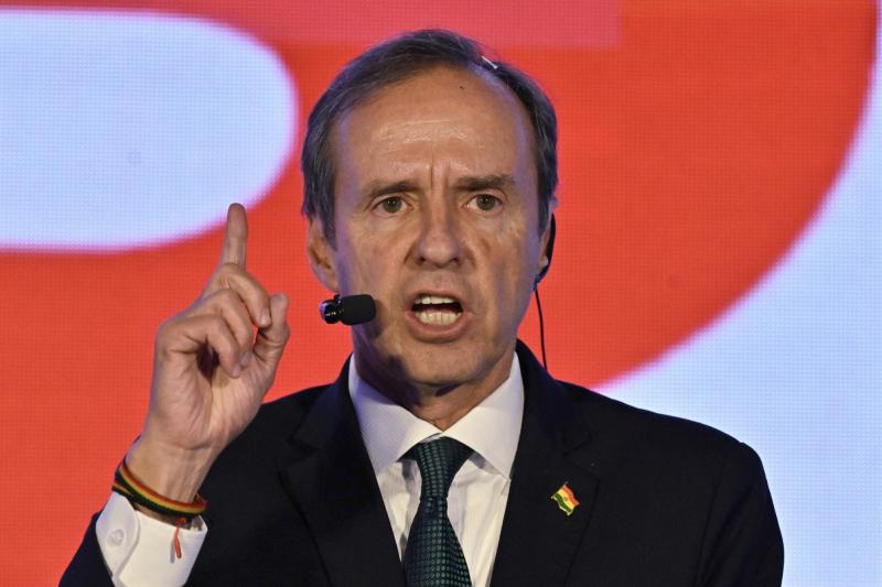 AFP - Candidato presidencial boliviano, Jorge "Tuto" Quiroga