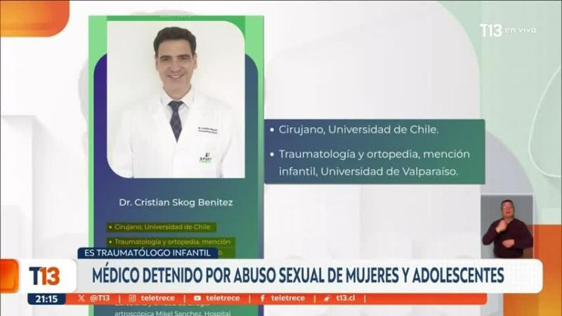 T13 - Médico quedó en prisión preventiva por abuso sexual en Viña del Mar