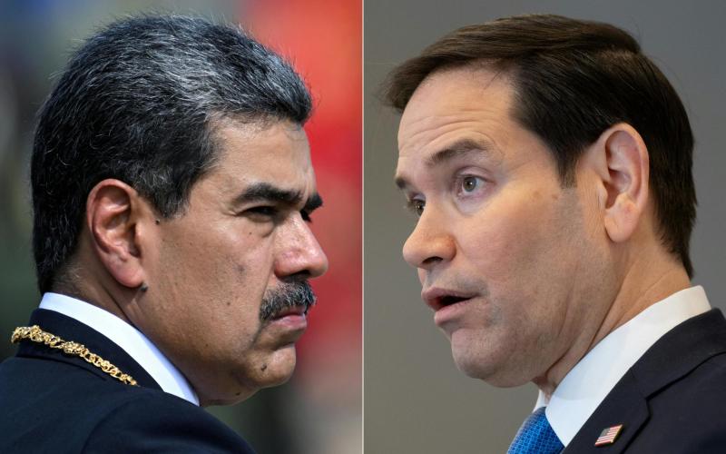 AFP - Nicolás Maduro y Marco Rubio