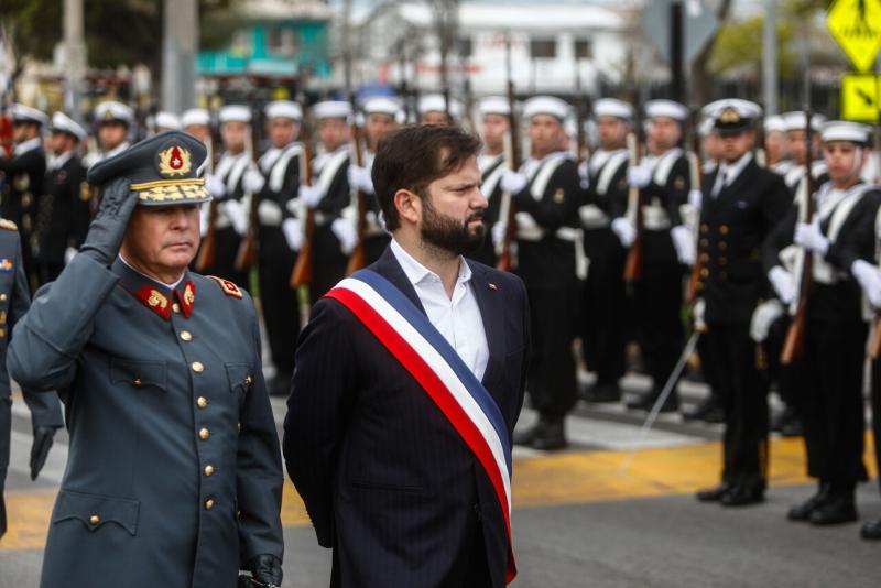 Pdte. Boric llegando al Te Deum Evangélico - Agencia UNO