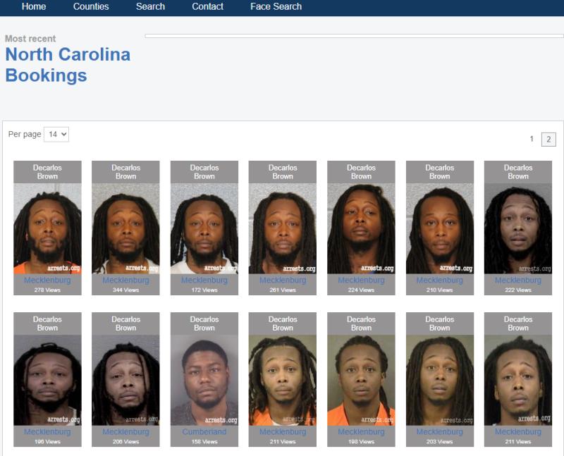T13 - ¿Quién es Decarlos Brown Jr? El asesino de refugiada ucraniana en EEUU ya tenía 14 detenciones previas por robos, asaltos y amenazas | @northcarolina.arrests.org