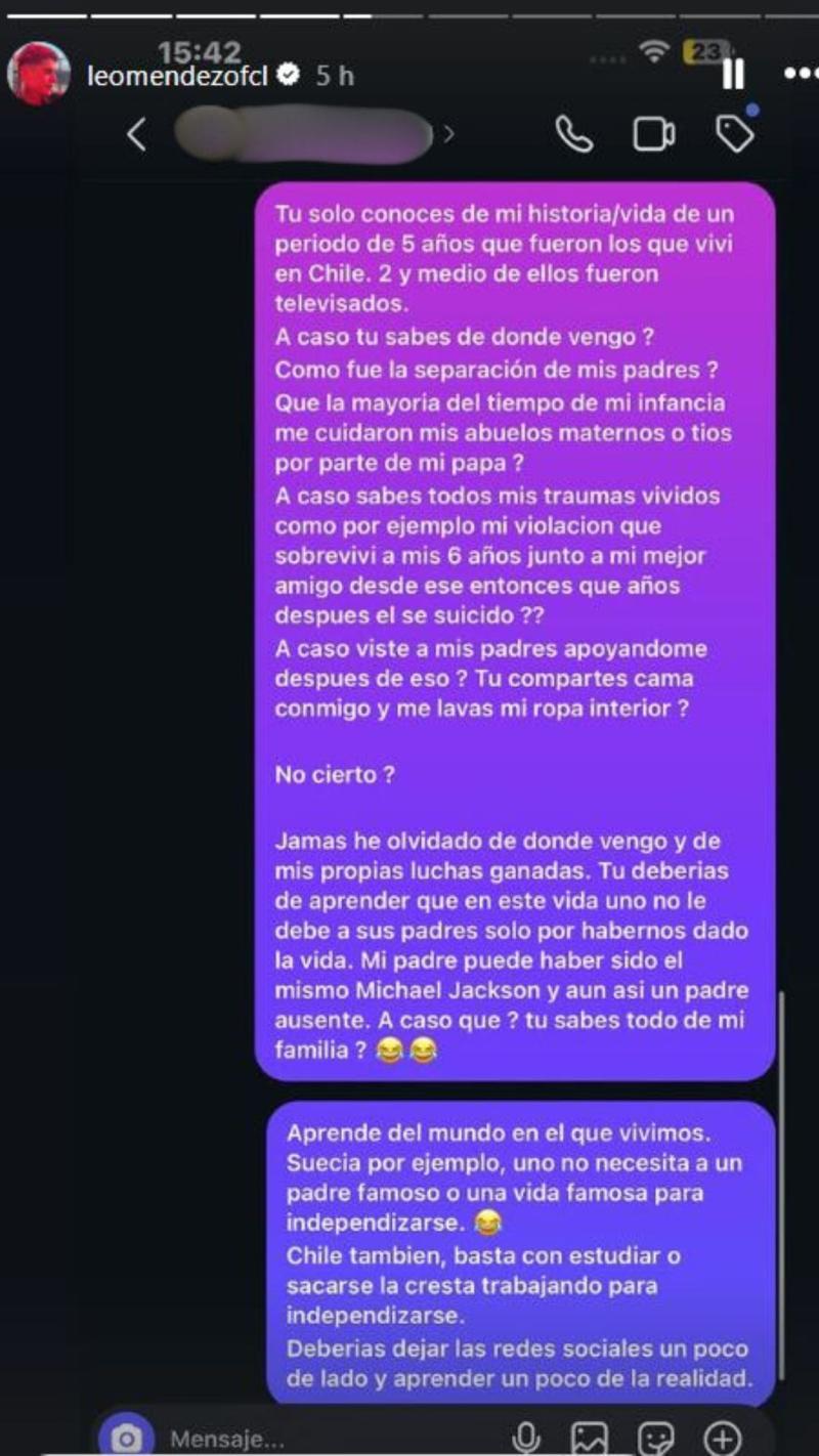 Instagram - Leo Mendez responde a seguidores sobre sus padres