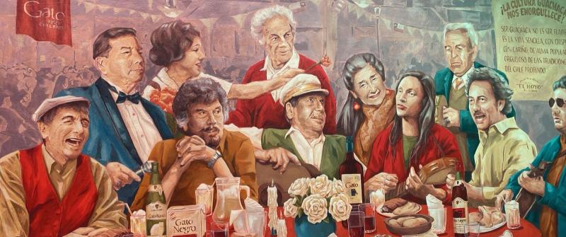 Compadre Moncho agradece haber sido incluido en mural de restaurante “El Hoyo” ¿Quiénes más aparecen en el mural? - X Adriano Castillo
