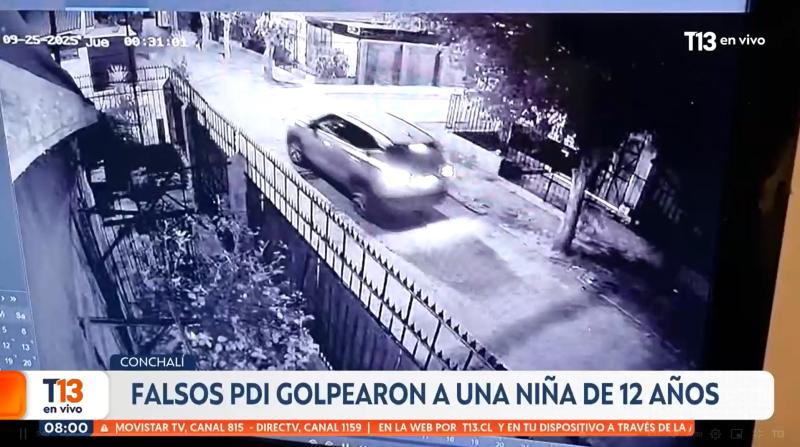 T13 - Falsos funcionarios de la PDI golpearon a niña 12 años durante robo en Conchalí