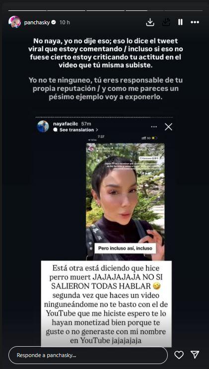 Captura - Polémica entre Pancha Sky y Naya Fácil