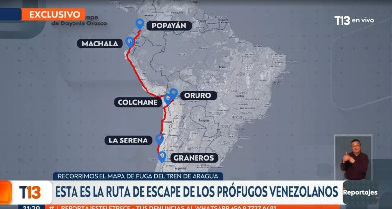 Teletrece - La ruta de escape de Dayonis Orozco