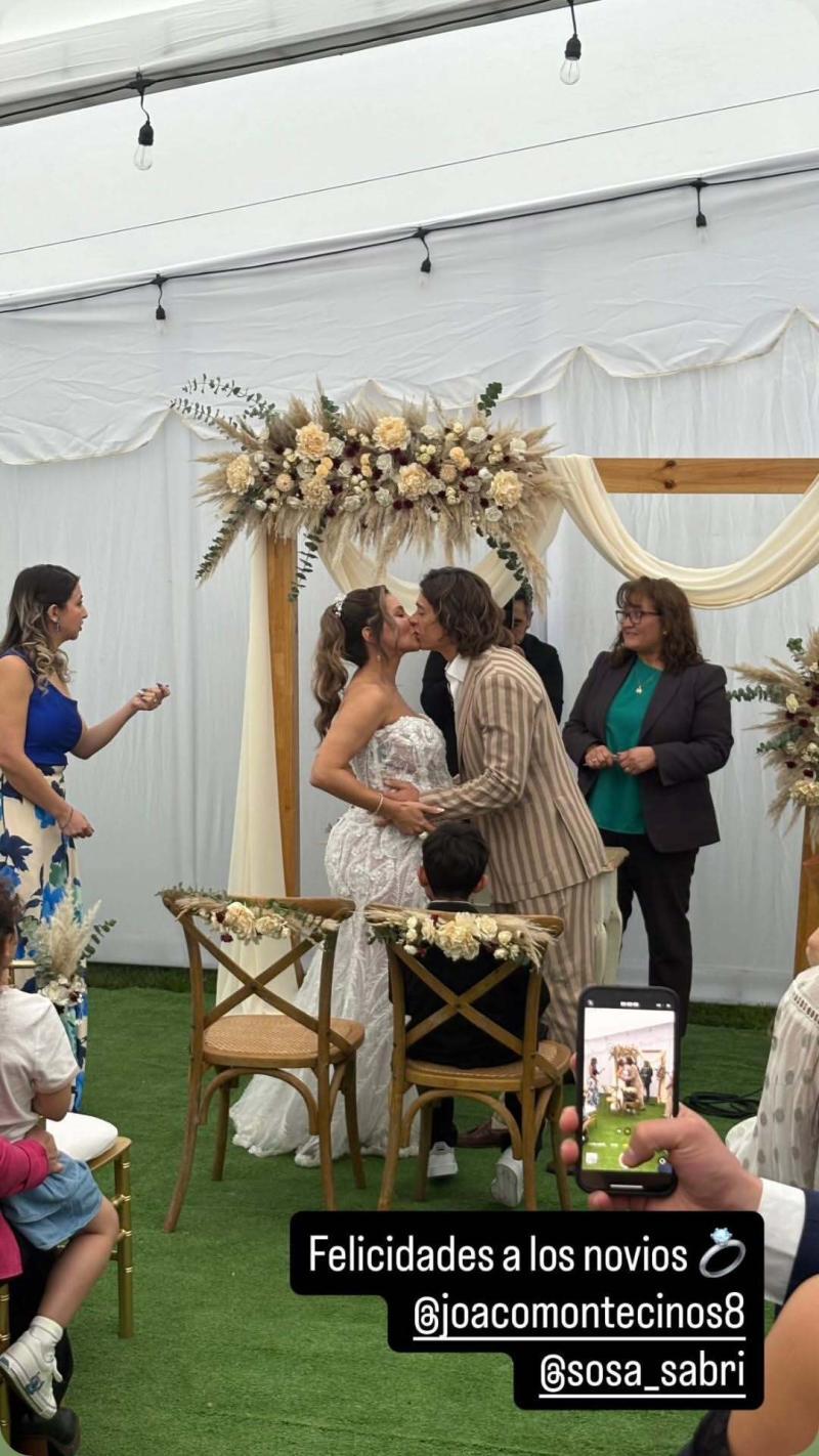 Captura redes sociales - Boda de Sabrina Sosa y Joaquín Montecinos