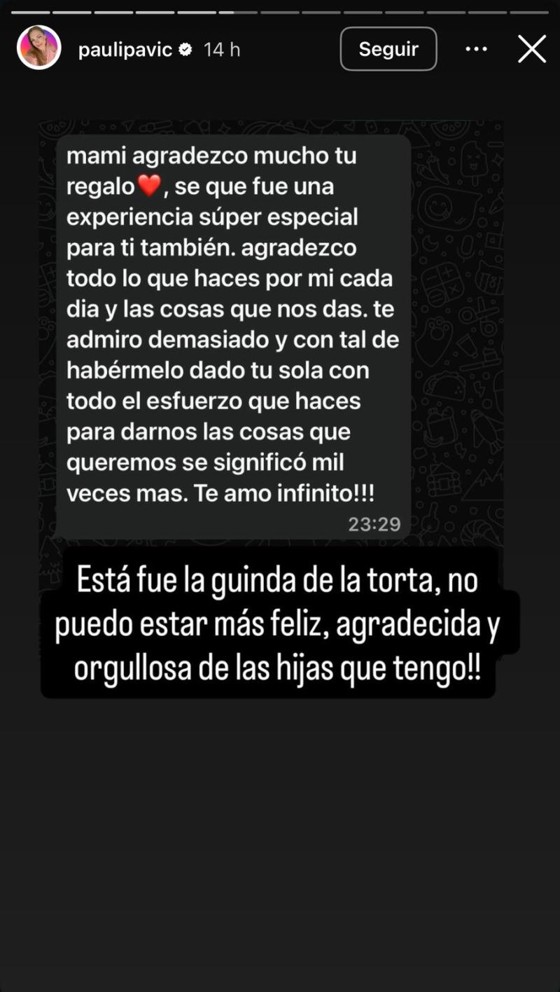 Instagram - Paula Pavic le regaló un Tesla a su hija