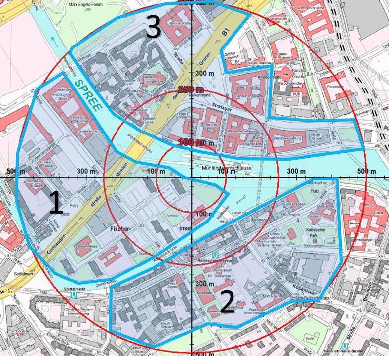 Zona de evacuación tras hallazgo de bomba - Policía de Berlín