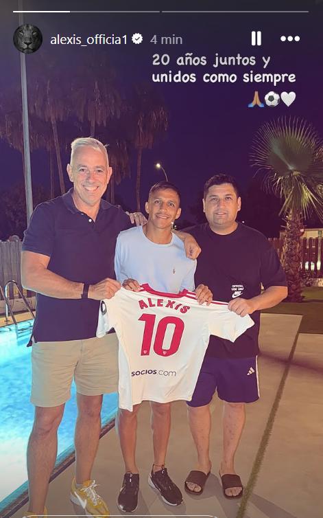 Alexis Sánchez junto a Fernando Felicevich - Instagram