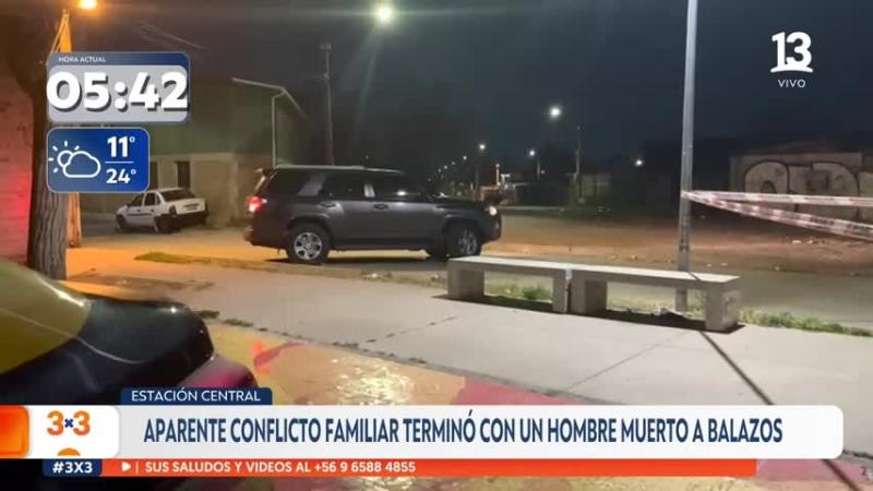 Hombre es asesinado a disparos en velorio en Estación Central: Se investiga riña familiar