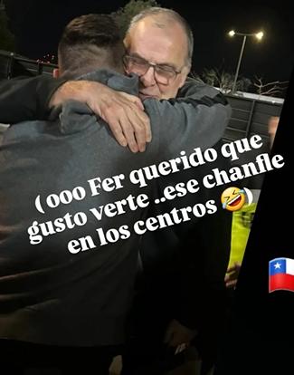 'Storie' de Fernando Meneses con Bielsa en Instagram - Captura