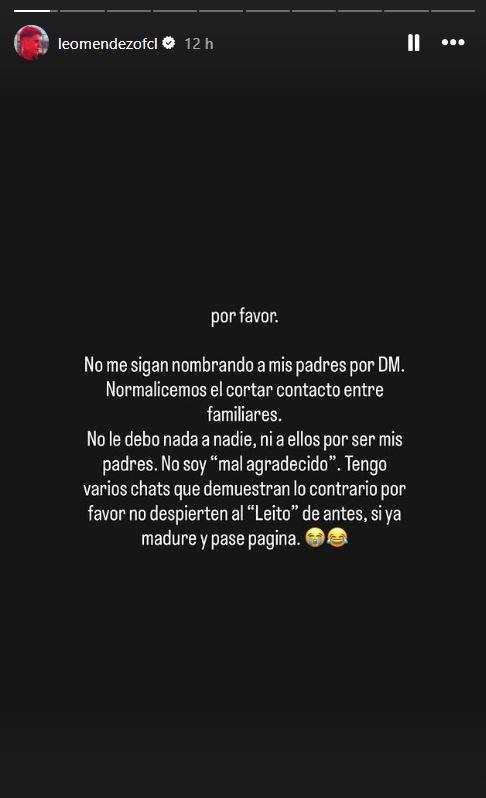 Instagram - Leo Mendez responde a seguidores sobre sus padres