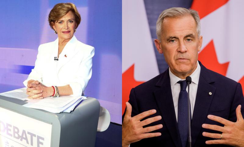 Aton / AFP: Evelyn Matthei y Mark Carney. Candidatos presidenciales