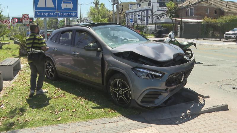 Auto involucrado en el choque tras la persecución en Vitacura - T13