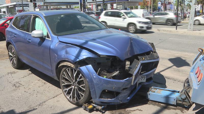 Auto involucrado en el choque tras la persecución en Vitacura - T13