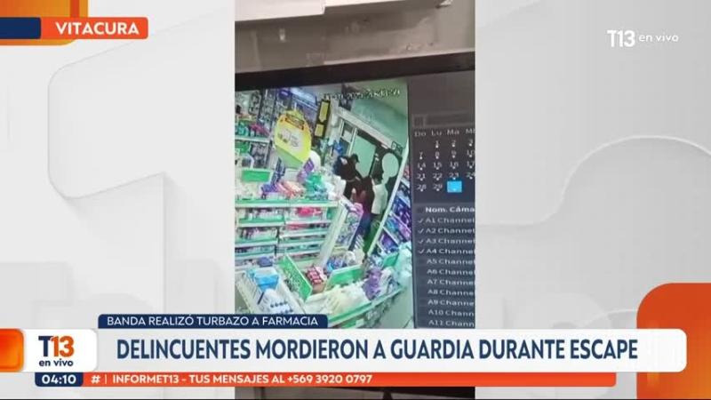 Mordieron a un guardia: banda de mujeres realiza turbazo en farmacia de Vitacura