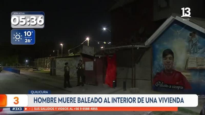 Joven fue baleado dentro de blocks en Quilicura: Víctima aún no puede ser identificada