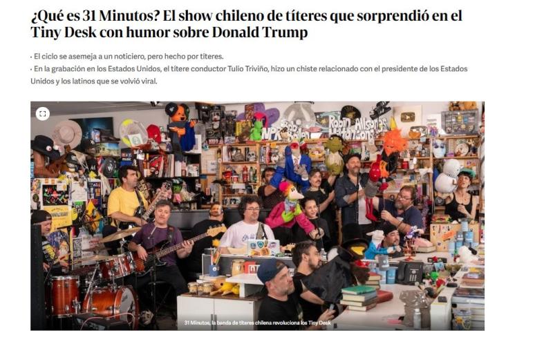 Captura - Clarín elogió el show de 31 Minutos