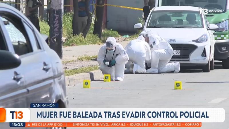 T13 - Conductor intentó atropellar a Carabineros en San Ramón