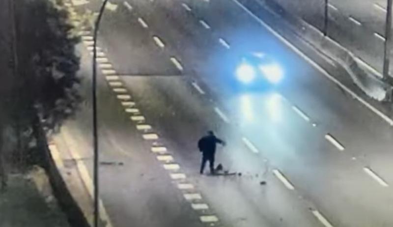 Los registros del método delictual que no se veía desde 2021: Instalan barricadas en autopista para asaltar conductores - Captura T13