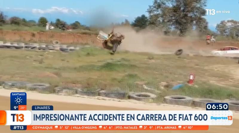 T13 - Piloto sale eyectado en carrera de Fiat 600