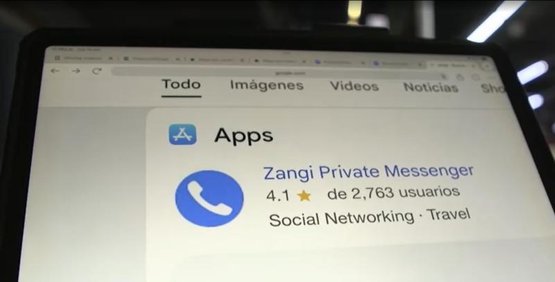 Zangi, la aplicación de mensajería que promete anonimato absoluto y que utilizan los grupos criminales - Captura T13