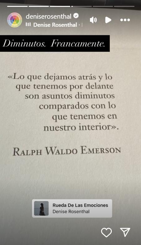 Instagram - El mensaje de Denise Rosenthal