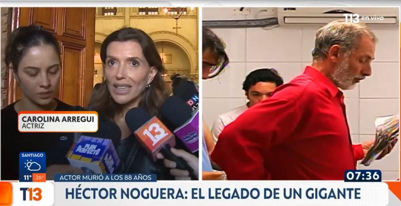 T13 - Carolina Arregui habla de Héctor Noguera