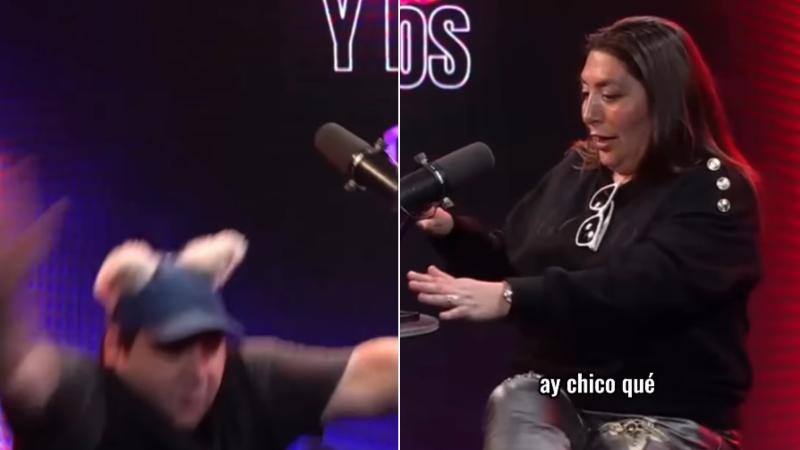 Redes Sociales - La fuerte caída de Danilo 21 en plena grabación de su podcast